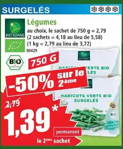 Norma Bio sonne légumes offre