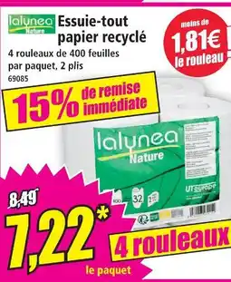Norma Lalynea nature essuie-tout papier recyclé offre
