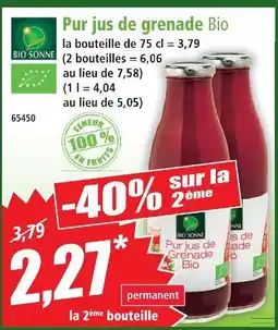 Norma Bio sonne pur jus de grenade bio offre