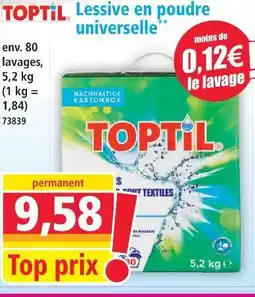 Norma Toptil lessive en poudre universelle offre