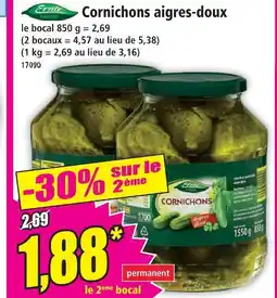 Norma Ernte krone cornichons aigres-doux offre