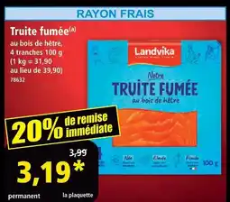 Norma Landvika truite fumée offre