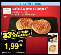 Norma Coup de fourchette feuilleté saumon ou jambon offre