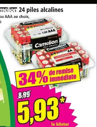 Norma Camelion 24 piles alcalines offre