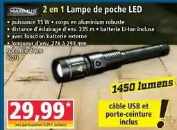 Norma Maximus 2 en 1 lampe de poche led offre