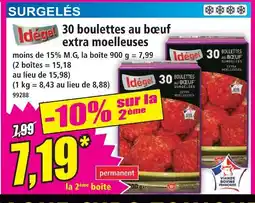 Norma Idégel 30 boulettes au bœuf extra moelleuses offre
