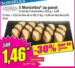 Norma Poulaillon 5 moricettes au pavot offre