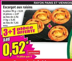 Norma Escargot aux raisins offre
