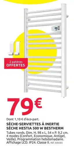 Mr Bricolage Bestherm sèche-serviettes à inertie sèche hestia 500 w offre