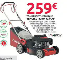 Mr Bricolage Inventiv tondeuse thermique tractée t12041 123 cm³ offre