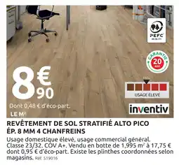 Mr Bricolage Inventiv revêtement de sol stratifié alto pico ép. 8 mm 4 chanfreins offre