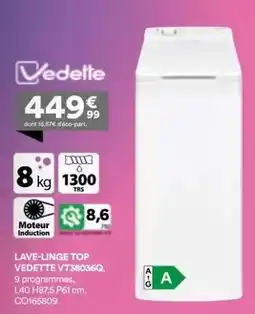 BUT Vedette - lave-linge top offre