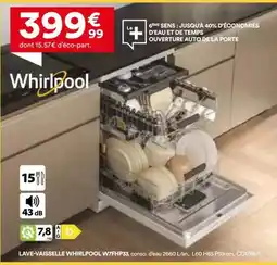 BUT Whirlpool - lave-vaisselle w7fhp35, corso, dien, 260 len, 160 hx85 flag em. correser offre