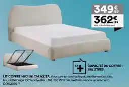 BUT Lit coffre 140x190 cm azia offre