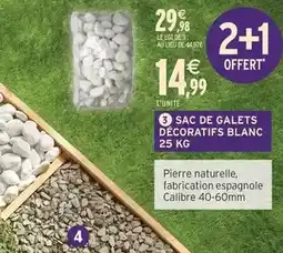 Intermarché Express Sac de galets décoratifs blanc offre