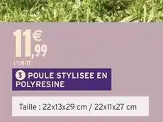 Intermarché Express Poule stylisee en polyresine offre