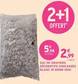 Intermarché Express Sac de graviers décoratifs concassés blanc offre