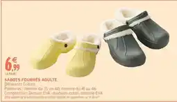 Intermarché Express Sabots fourrés adulte offre