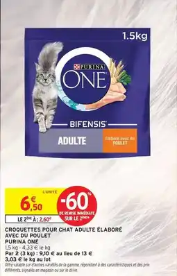Intermarché Express Purina - croquettes pour chat adulte élaboré avec du poulet offre