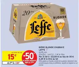 Intermarché Express Leffe - bière blonde d'abbaye offre