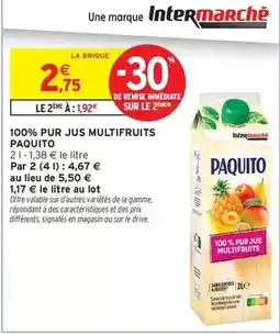 Intermarché Express Paquito - 100% pur jus multifruits offre