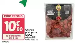 Promocash Promo - chorizo pour pizza offre