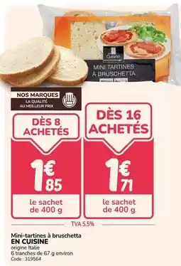 Promocash Carrefour - mini-tartines à bruschetta offre