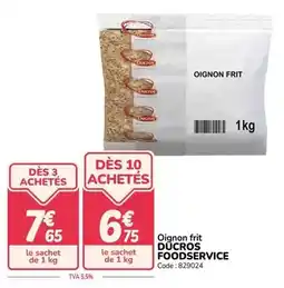 Promocash Ducros - oignon frit offre