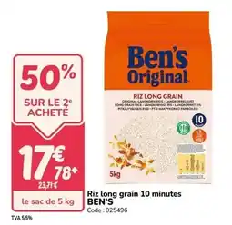 Promocash Uncle ben's - riz long grain 10 minutes offre