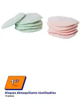 Action Disques démaquillants réutilisables offre