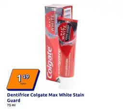 Action Dentifrice colgate max white stain guard offre