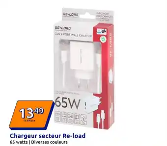 Action Chargeur secteur re-load offre
