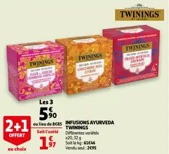 Auchan Infusions ayurveda twinings offre