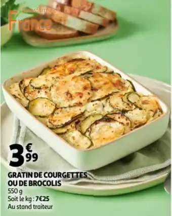 Auchan Gratin de courgettes ou de brocolis offre