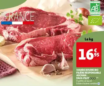 Auchan Viande bovine bio filière responsable auchan offre