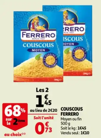 Auchan Couscous ferrero offre