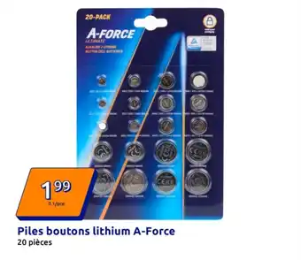 Piles boutons lithium a-force