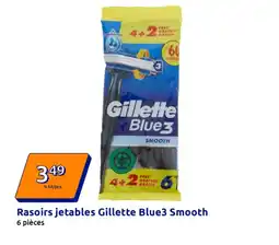 Action Rasoirs jetables gillette blue3 smooth offre