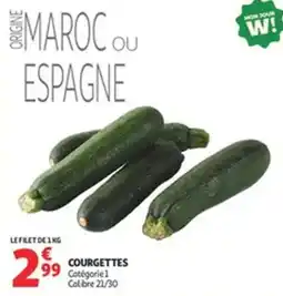 Auchan Courgettes offre