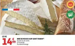 Auchan Brie de meaux aop saint faron offre