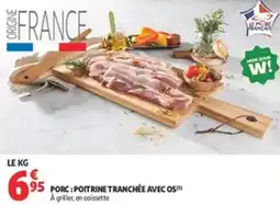 Auchan Porc poitrine tranchée avec os offre
