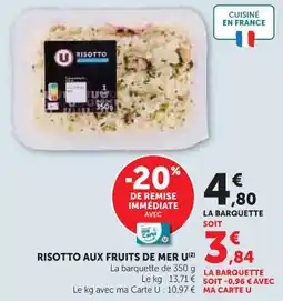 U Express Risotto aux fruits de mer u offre