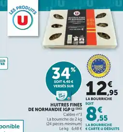 U Express Huitres fines de normandie igp u offre