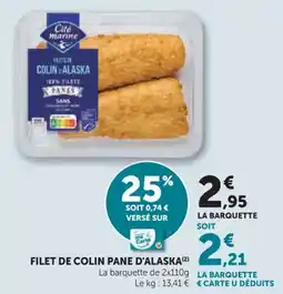 U Express Filet de colin pane d'alaska offre