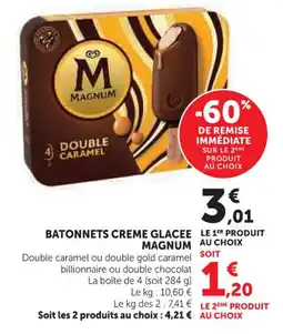 U Express Batonnets creme glacee magnum offre
