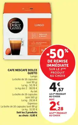 U Express Cafe nescafe dolce gusto offre