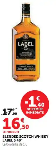 U Express Blended scotch whisky label 5.40° offre