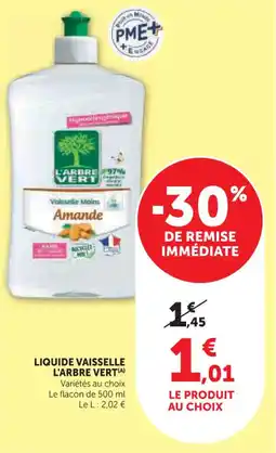 U Express Liquide vaisselle l'arbre vert offre