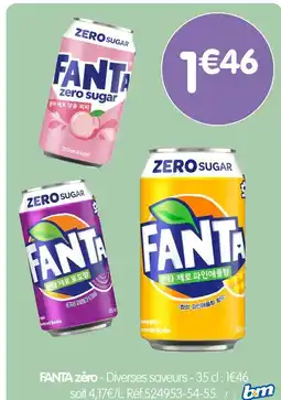 b&m Fanta zéro offre