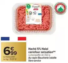 Carrefour Carrefour - haché 5% halal offre